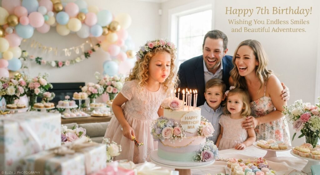 7th Birthday Wishes for daughter