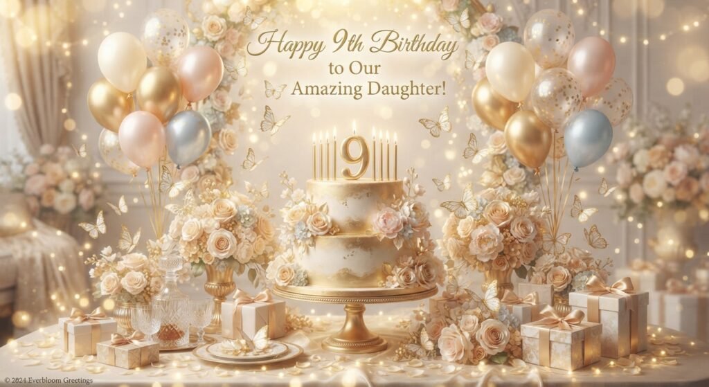 9th Birthday Wishes for Daughter 